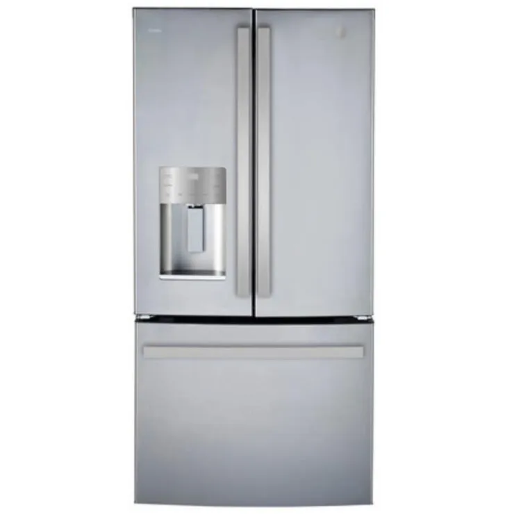 GE Profile 17,5 Cu Ft 33 In Refrigerator Bottom Freezer, French door - PYE18HYRCFS Stainless Steel Hot