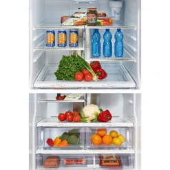 GE Profile 20.8 Cu Ft 30 In Refrigerator Bottom Freezer, French door - PNE21NGLKWW White Online