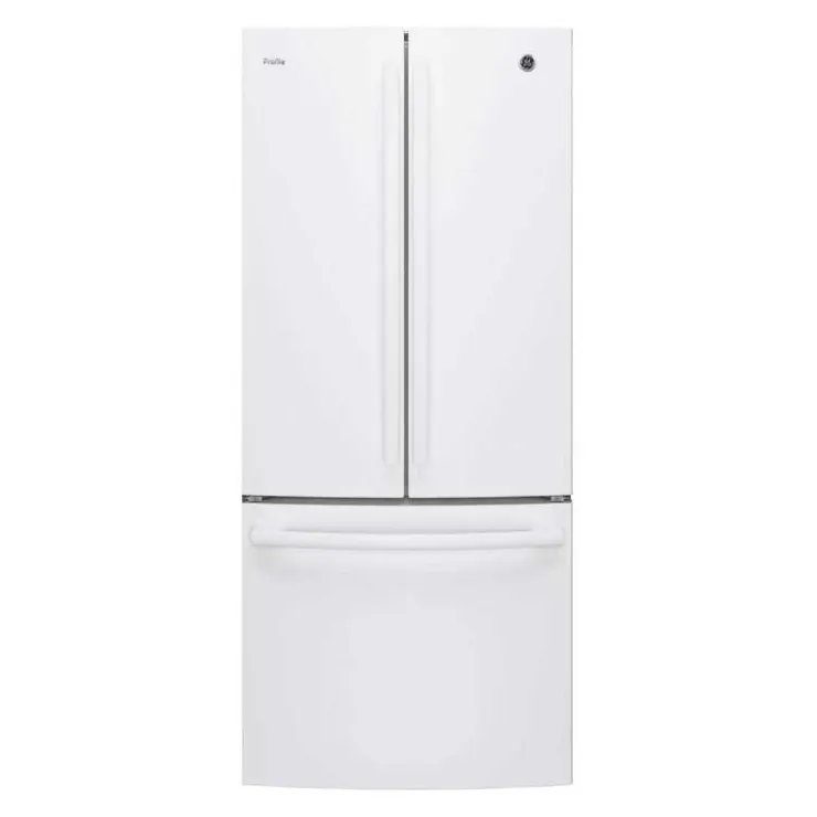 GE Profile 20.8 Cu Ft 30 In Refrigerator Bottom Freezer, French door - PNE21NGLKWW White Online