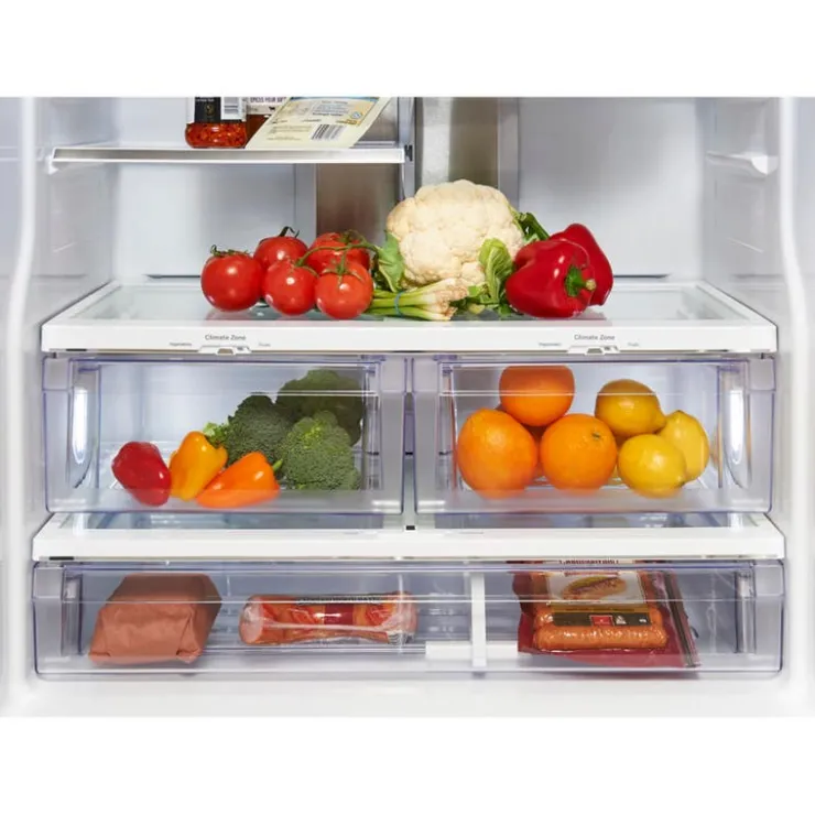 GE Profile 20.8 Cu Ft 30 In Refrigerator Bottom Freezer, French door - PNE21NGLKWW White Online