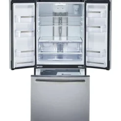 GE Profile 20,8 Cu Ft 30 In Refrigerator Bottom Freezer, French door - PNE21NYRKFS Stainless Steel Sale