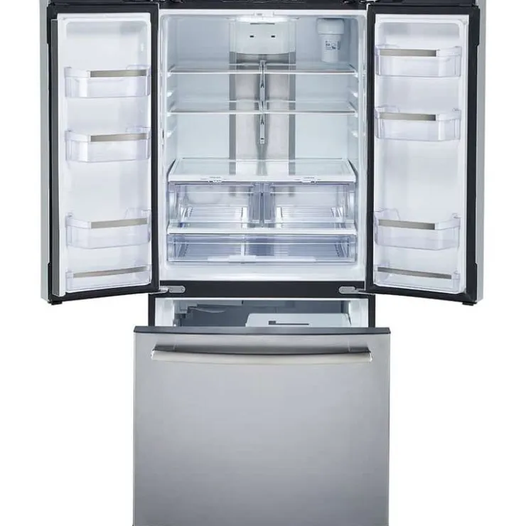 GE Profile 20,8 Cu Ft 30 In Refrigerator Bottom Freezer, French door - PNE21NYRKFS Stainless Steel Sale