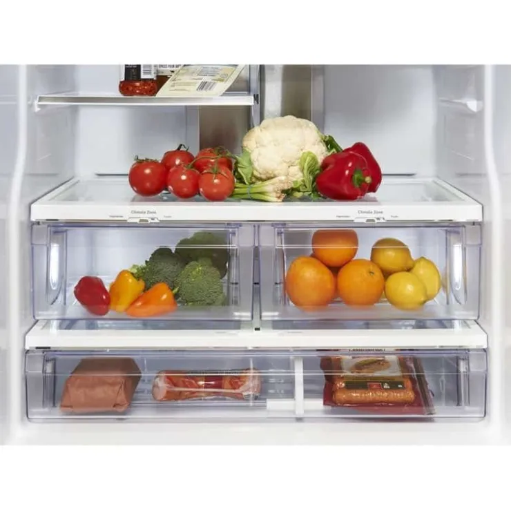 GE Profile 20,8 Cu Ft 30 In Refrigerator Bottom Freezer, French door - PNE21NYRKFS Stainless Steel Sale