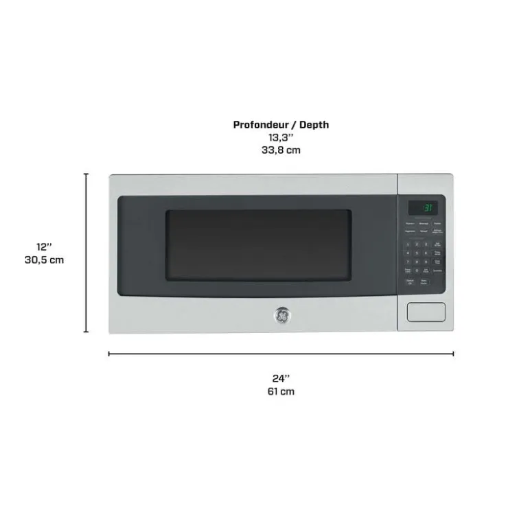 GE Profile 1.1 Cu Ft Microwave 24" PEM10SFC Stainless Steel