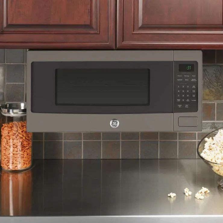 GE Profile 1.1 Cu Ft Microwave 24" PEM10SLFC Slate Sale