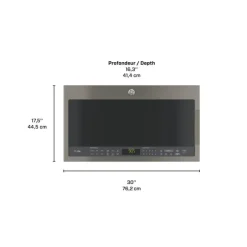GE Profile 2.1 Cu Ft Microwave/Hood, , 400 - PVM2188SLJC Slate New