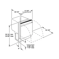 GE Profile 18 In Dishwasher Built-In 18" 47dB - PDT145SSLSS Stainless Steel