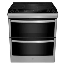 GE Profile 30 In Double Slide-In Range 30" Electric Glass-Ceramic - PCS980YMFS Stainless Steel Best