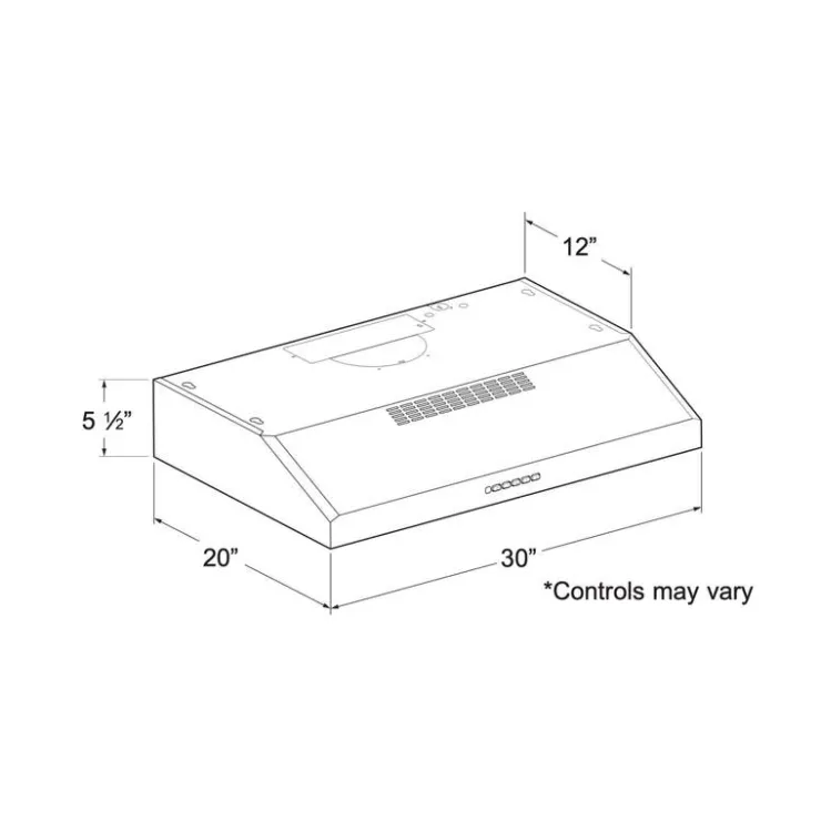 GE Profile Hood Standard 30" , 390 CFM - PVX7300EJESC Slate New