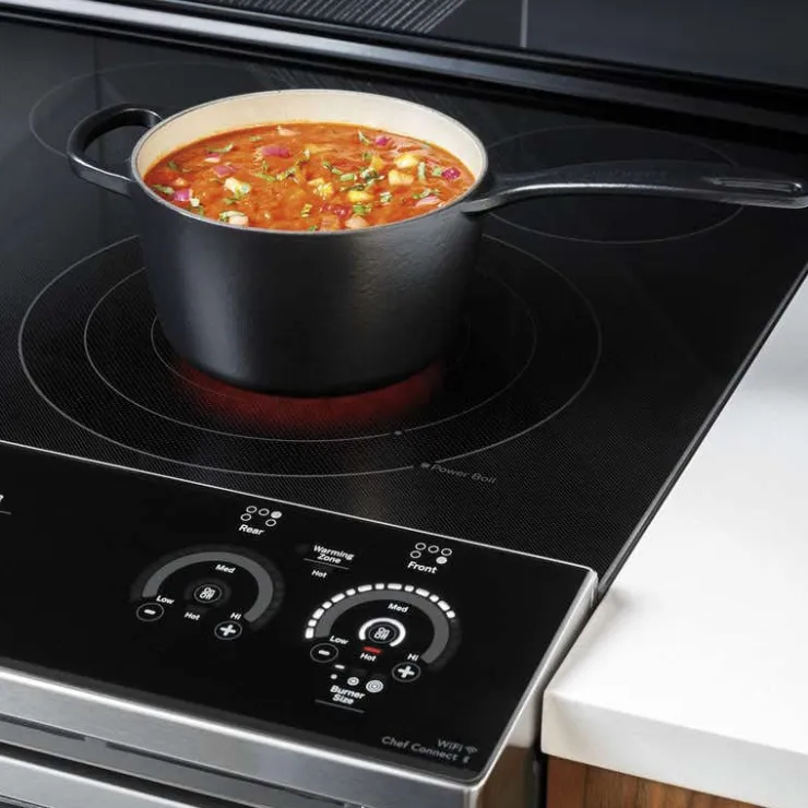 GE Profile Range 30" Electric Glass-Ceramic - PSS93YPFS Stainless Steel Sale
