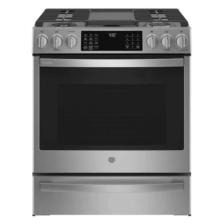 GE Profile Range 30" Dual Energy Gas - PC2S930YPFS Stainless Steel New