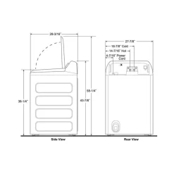GE Profile Washer & Dryer Kit, , Top-Load - PTW-PTD60 White Outlet