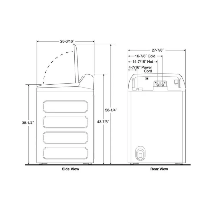 GE Profile Washer Top-Load 28" - PTW600BPRDG Grey Hot