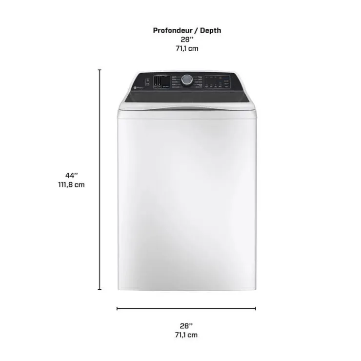GE Profile Washer Top-Load 28" - PTW705BSTWS White Hot