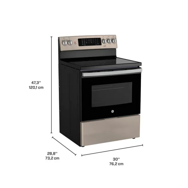 GE Appliances GE Range 30" Electric Glass-Ceramic - JCB840ETES Slate Online