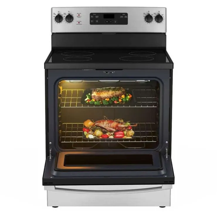 GE Appliances GE Range 30" Electric Glass-Ceramic - JCBS630SVSS Stainless Steel Online