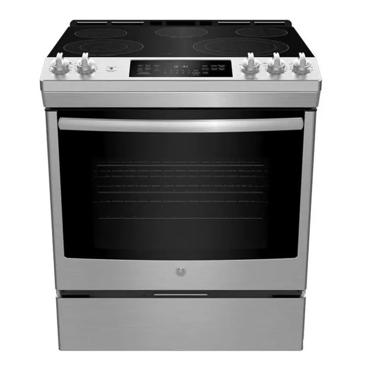 GE Appliances GE Range 30" Electric Glass-Ceramic - JCS840SMSS Stainless Steel Best