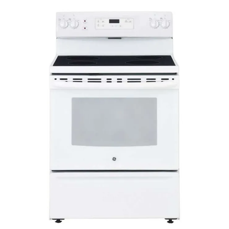 GE Appliances GE Range 30" Electric Glass-Ceramic - JCBS630DKWW White Clearance