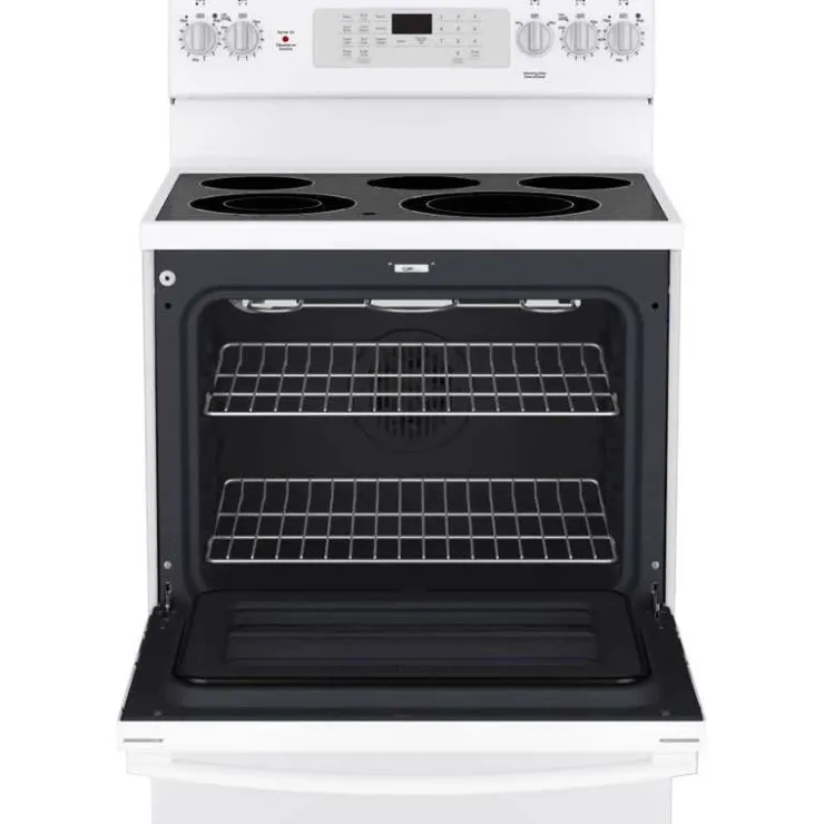 GE Appliances GE Range 30" Electric Glass-Ceramic - JCB840DVWW White Online