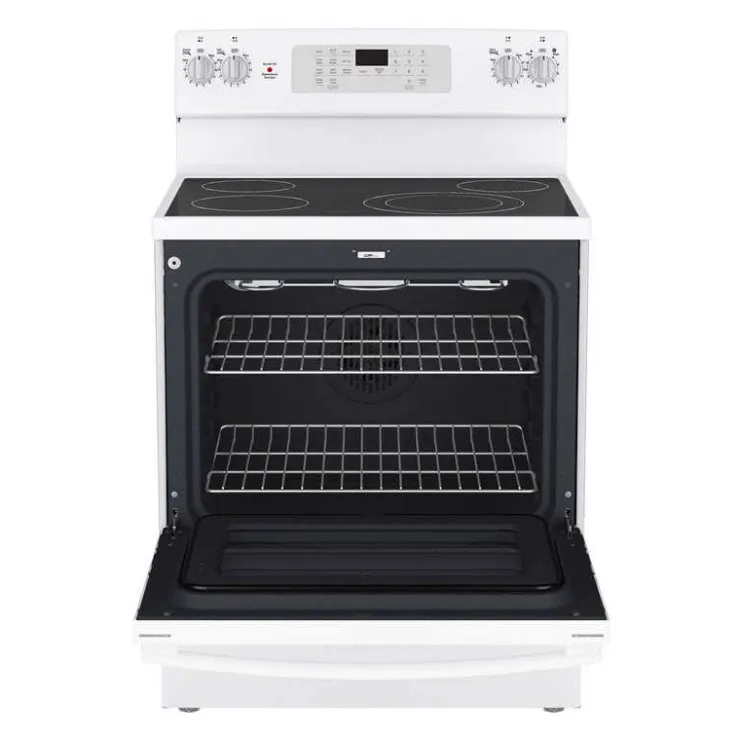 GE Appliances GE Range 30" Electric Glass-Ceramic - JCB830DVWW White