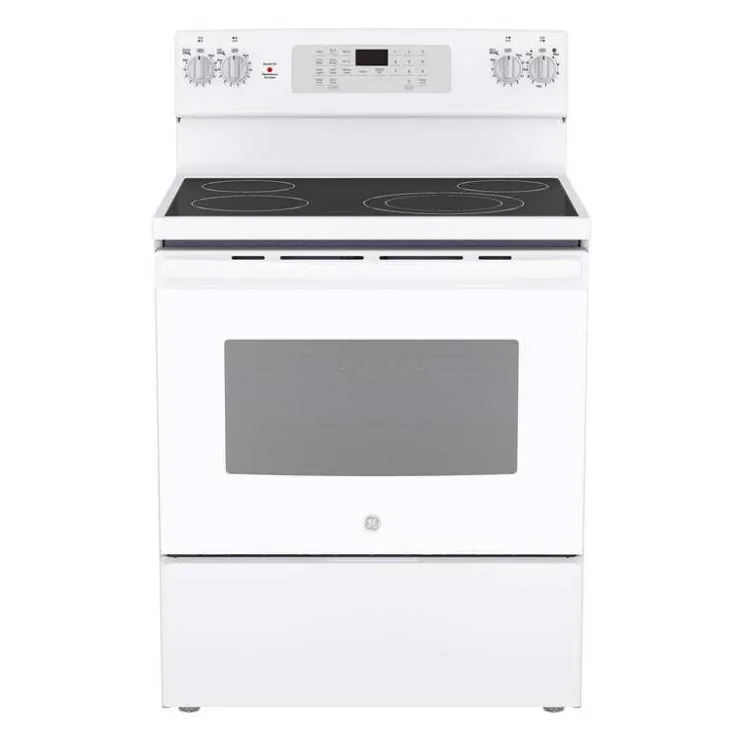 GE Appliances GE Range 30" Electric Glass-Ceramic - JCB830DVWW White