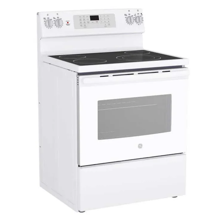 GE Appliances GE Range 30" Electric Glass-Ceramic - JCB830DVWW White