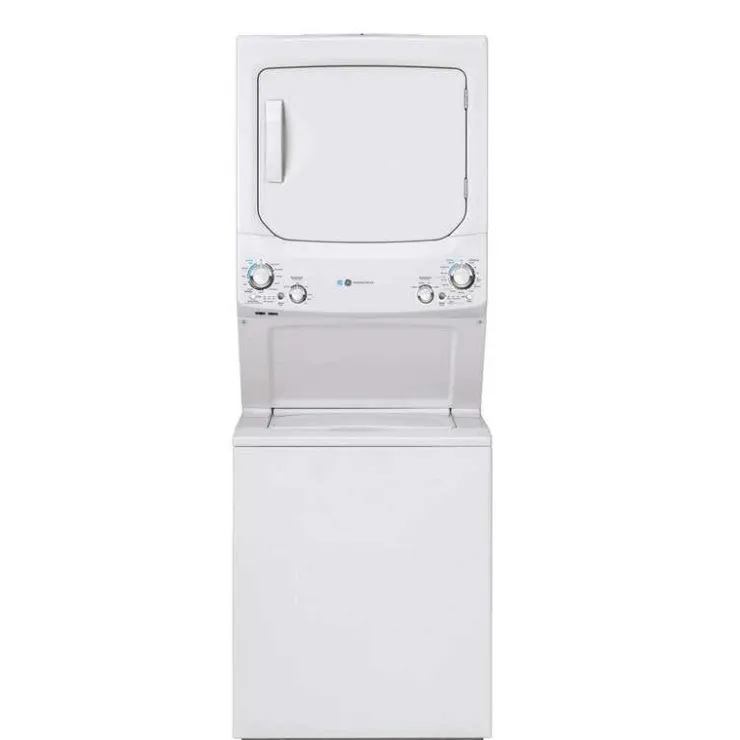 GE Appliances GE Spacemaker washer dryer, , 27'', 800 RPM - GUD27EEMNWW White Hot