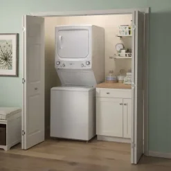 GE Appliances GE Spacemaker washer dryer, , 27'', 800 RPM - GUD27EEMNWW White Hot