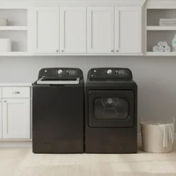 GE Appliances GE Washer & Dryer Kit, , Top-Load - GTW-GTD68 Black Hot