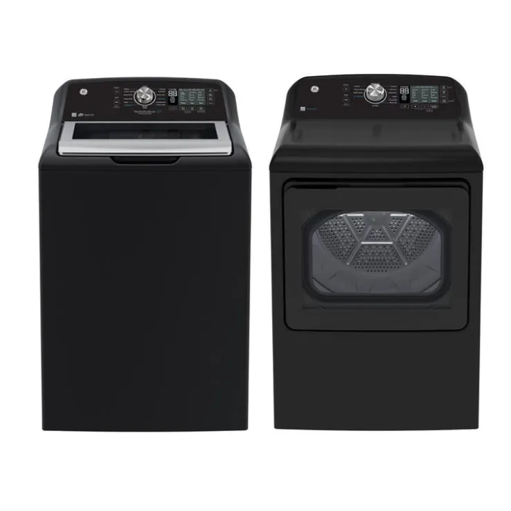GE Appliances GE Washer & Dryer Kit, , Top-Load - GTW-GTD68 Black Hot