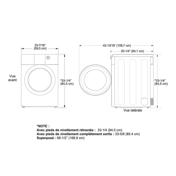 GE Appliances GE Washer & Dryer KIt, , Front-Load - GFW-GFD14 White Discount