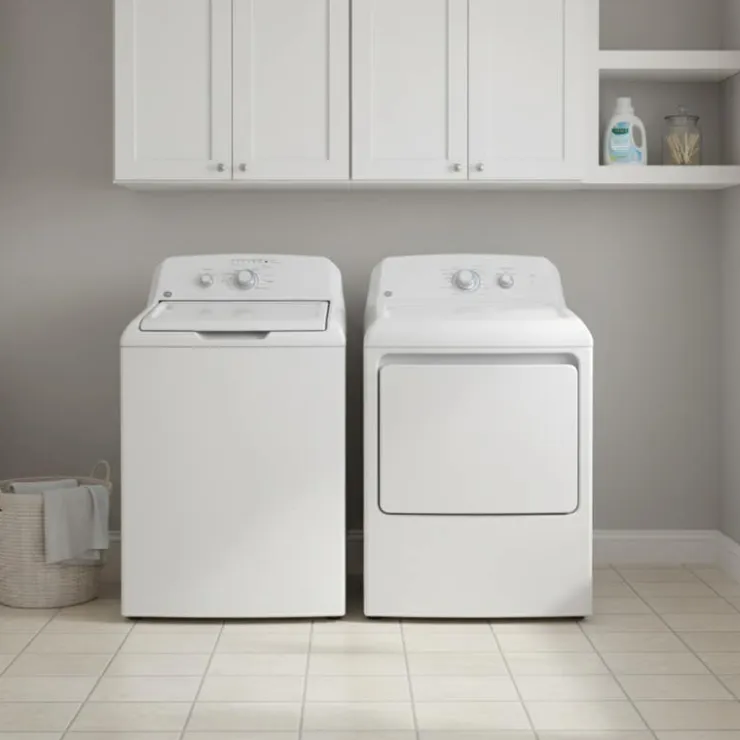GE Appliances GE Washer & Dryer Kit, , Top-Load - GTW-GTD32 White