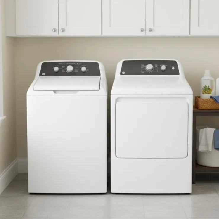 GE Appliances GE Washer & Dryer Kit, , Top-Load - GTW-GTX34 White Sale