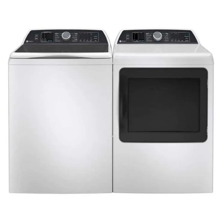 GE Appliances GE Washer and Dryer Set, , Top-Load - 705/70E White Sale