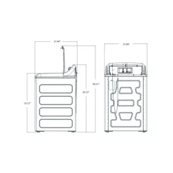 GE Appliances GE Washer Top-Load 27" - GTW681BMRDG Grey Clearance