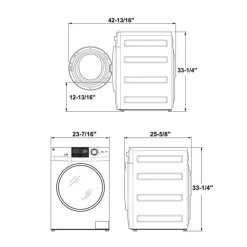 GE Appliances GE Washers Front-Load 24'' - GFW148SSMWW White Discount