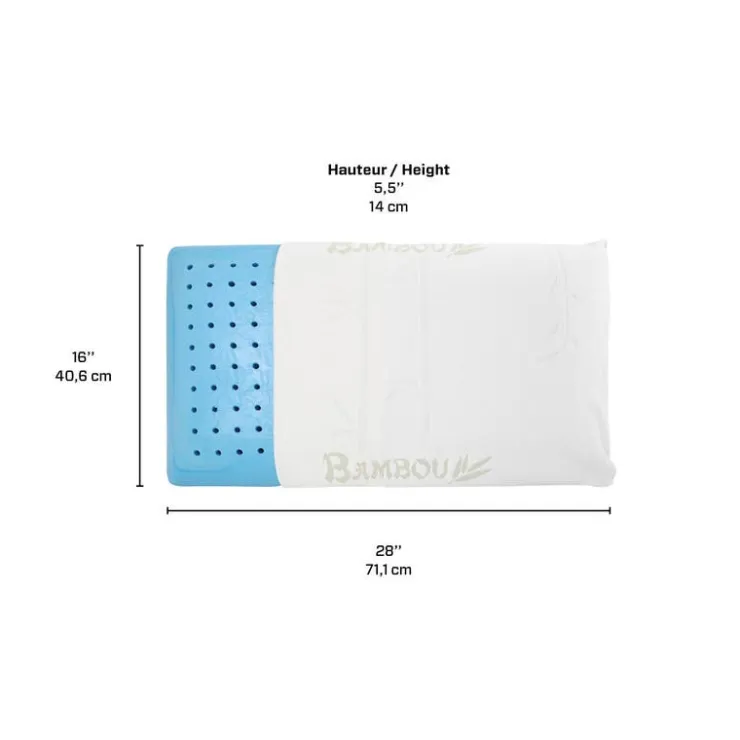Gel-Infused Memory Foam Pillow Blue Best