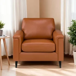 Sofa By Fancy Genuine Leather Armchair - Cognac TAN Outlet