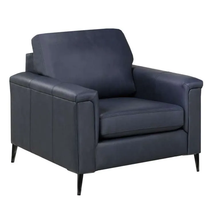 Sofa By Fancy Genuine Leather Armchair - BLUE Hot
