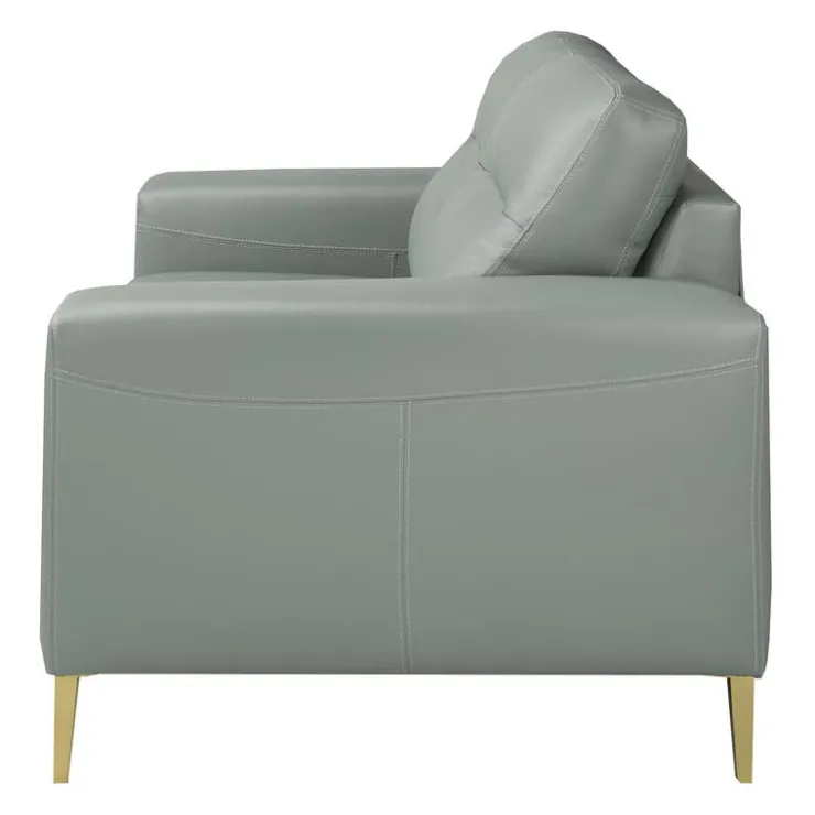 Sofa By Fancy Genuine Leather Loveseat AQUA