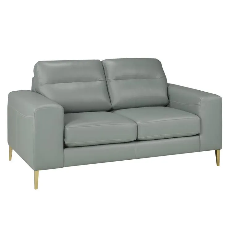 Sofa By Fancy Genuine Leather Loveseat AQUA