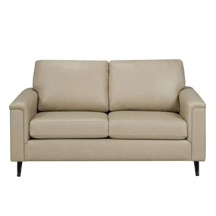 Sofa By Fancy Genuine Leather Loveseat - BEIGE Sale