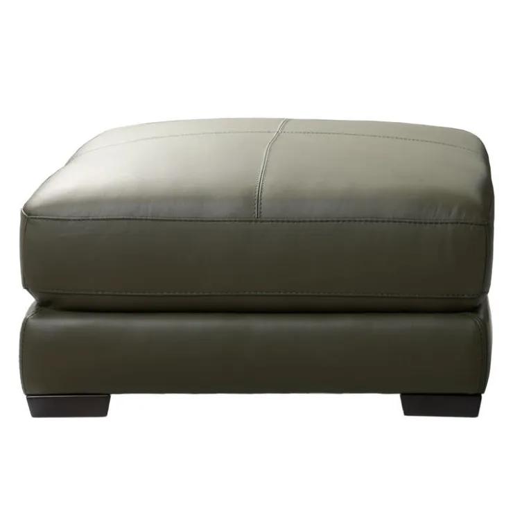HTL Genuine Leather Ottoman Khaki Green Best