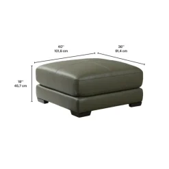 HTL Genuine Leather Ottoman Khaki Green Best