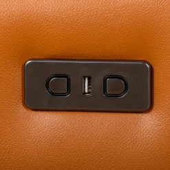 Genuine Leather Power Modular Reclining Sofa - 3 pcs Tan / Cognac Hot