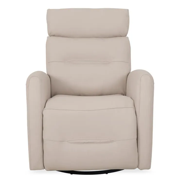 Genuine Leather Power Recliner - Beige Outlet