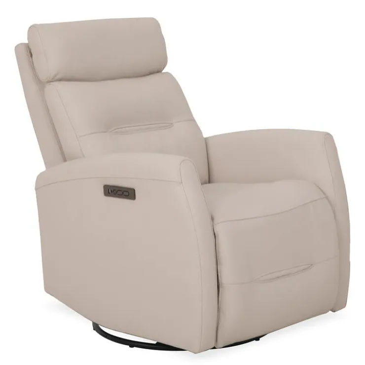 Genuine Leather Power Recliner - Beige Outlet