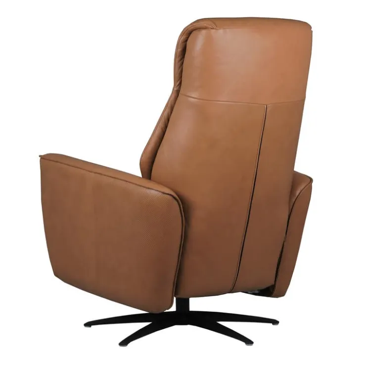Genuine Leather Power Recliner and Swivel Chair with 4 Motors, Massage, Built-In Speakers, and LED Lighting Brown Discount