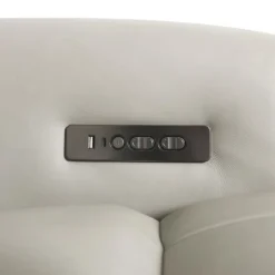 Genuine Leather Power Reclining Loveseat Grey Online