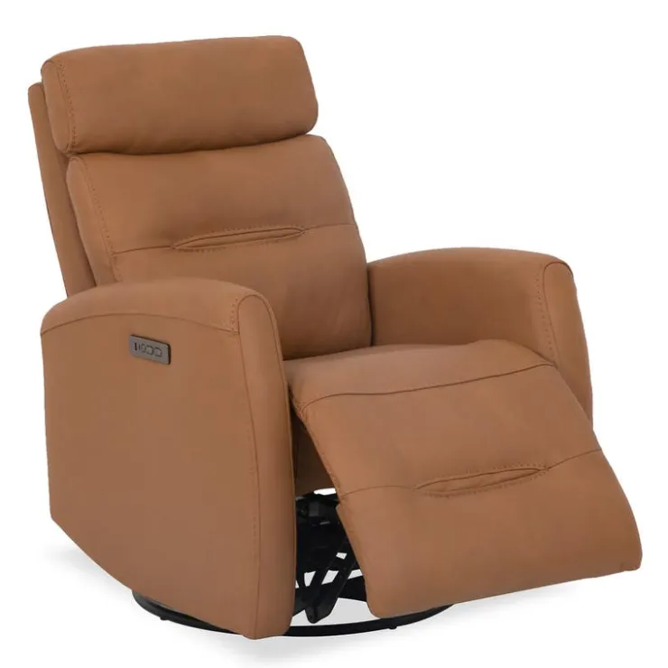 Genuine Leather Power Recliner - Tan Caramel Color Clearance
